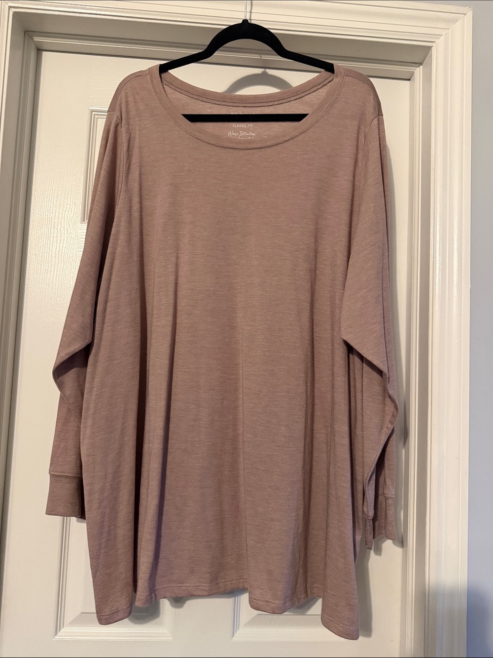 torrid Mauve Long Sleeve Scoop Neck Top